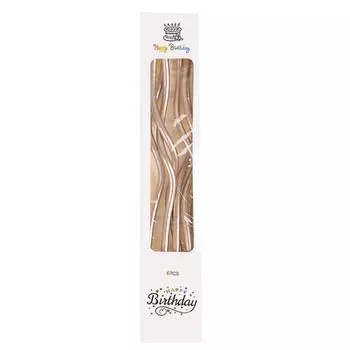 6 шт./лот, свеча с резьбой, изогнутая спираль, торт, пламя свечи, детский день рождения