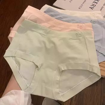 6 шт./лот трусики женские удобные базовые нижнее белье со средней талией для женщин 5A нижнее белье для девочек бесследные трусы из чистого хлопка нижнее белье L