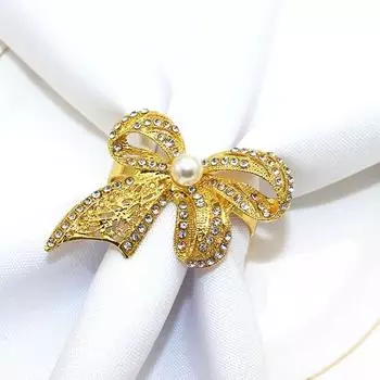 6 шт./лот высококачественные кольца для салфеток в виде банта для ресторана, металлический держатель для салфеток, украшение стола и аксессуары, свадебное кольцо для салфеток