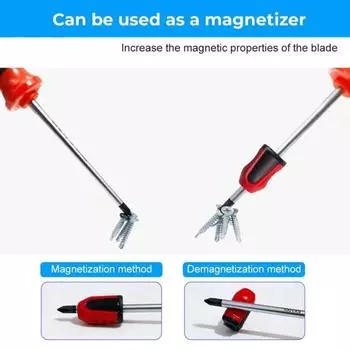 6 шт. магнитные держатели с кольцами-винтами, головка отвертки, магнитное кольцо-намагничиватель для шестигранной отвертки, бытовой инструмент 6pcs