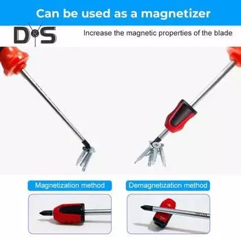 6 шт. магнитные держатели с кольцами-винтами, головка отвертки, магнитное кольцо-намагничиватель для шестигранной отвертки, бытовой инструмент 6pcs