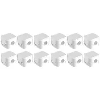 6 шт. Магнитные зажимы для кабеля, гладкий регулируемый органайзер для шнура (белый)
