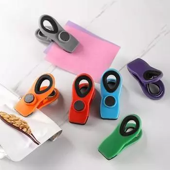 6 шт. магнитных зажимов для хранения продуктов питания, прочные магнитные герметичные зажимы для чипов, зажимы для пакетов