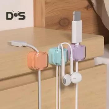 6 шт. магнитных зажимов для кабеля, самоклеящиеся, универсальные, простая установка, зарядный кабель, магнитный органайзер для кабеля, держатель для хранения разноцветный