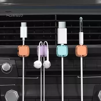 6 шт. магнитных зажимов для кабеля, самоклеящиеся, универсальные, простая установка, зарядный кабель, магнитный органайзер для кабеля, держатель для хранения разноцветный