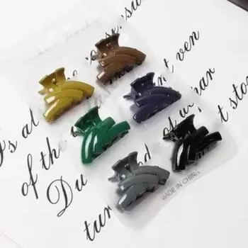 6 шт. Маленькие пластиковые заколки-крабы для волос, однотонные зажимы для волос, модные женские, для девочек, черепаховые заколки-крабы, подарки, аксессуары для волос