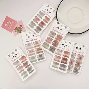 6 шт., маленькие заколки для волос с прозрачным цветком и когтями для женщин и девочек, стразы с жемчугом, мини-заколки для волос в форме краба, милые детские аксессуары для волос