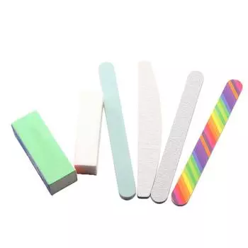 6 шт. маникюрный инструмент для дизайна ногтей пилочки для ногтей полирующие абразивные блоки 1#