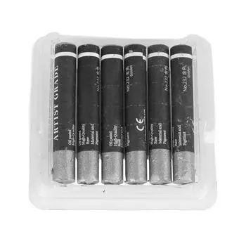 6 шт. масляной пастели, мягкие, яркие цвета, легко смешиваются, растушевываются, художественные масляные мелки для импасто серебряный