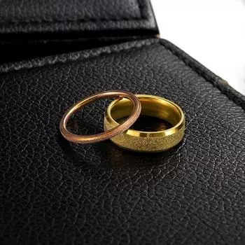 6 шт. матовое кольцо из нержавеющей стали простое модное кольцо для пары из титановой стали кольцо на указательный палец 1