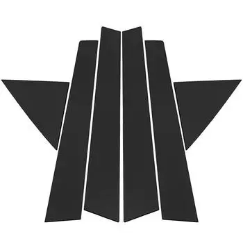 6 шт. матовый черный автомобильный дверной столбик, накладки, наклейка на внешнюю колонку, панель для Kia Forte/K3/Cerato 2009 2010 2011 2012