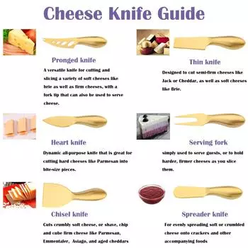 6 шт. матовый золотой мини-нож вилка стамеска для масла сырорезка резак нержавеющая сталь столовые приборы инструмент кухонный гаджет