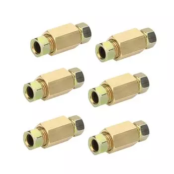 6 шт. медных фитингов тормозной трубки 3/8 дюйма-24 с резьбой, фитинги тормозной магистрали для трубки 3/16 дюйма