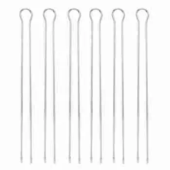 6 шт. металлические вилки для гриля для барбекю, палочки для барбекю, набор для гриля для пикника, кемпинга, барбекю