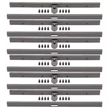 6 шт. металлический каркас кошелька прямая боковая сумка принадлежности фурнитура железные легкие 19 см(пистолет серебряный