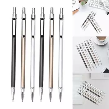 6 шт. Металлический механический карандаш для рисования, автоматический карандаш, плотницкий механический карандаш для студентов, письма, эскизов, рисования