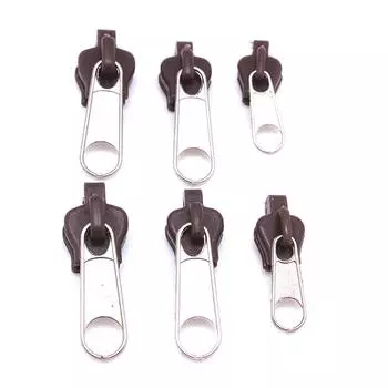 6 шт. мгновенная молния универсальная мгновенная фиксация молнии ремонт замена головки молнии своими руками кофейный