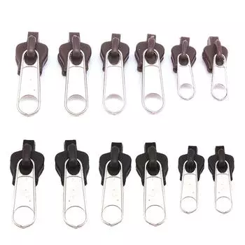 6 шт. мгновенная молния универсальная мгновенная фиксация молнии ремонт замена головки молнии своими руками кофейный