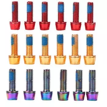 6 шт. Mi Xim 18 мм велосипедные винты M6 крепежный болт для выноса руля для дискового тормоза V Brakes разноцветный