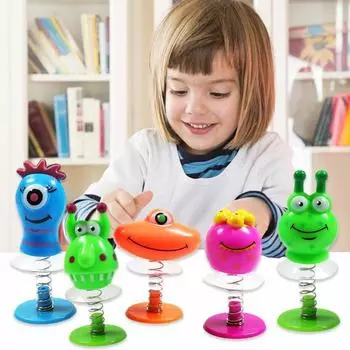 6 шт. милые куклы с большими глазами, эластичные монстры, прыгающие игрушки, эластичные детские прыгающие пружинные игрушки, подарок на вечеринку