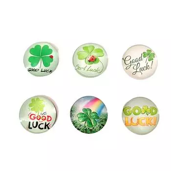 6 шт. Милые магниты на холодильник на удачу, мультяшные листья, магниты для сообщений на холодильник, доску, белую доску, декоративные