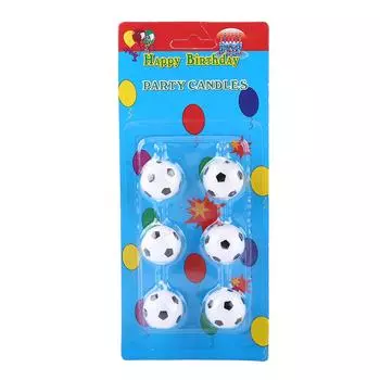 6 шт. милый футбольный мяч футбольный день рождения торт свечи украшения принадлежности для детей