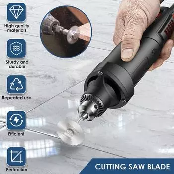 6 шт. Мини-дисковые пилы HSS Мини-отрезные диски для электроинструментов Dremel Набор режущих дисков с оправкой и отверткой