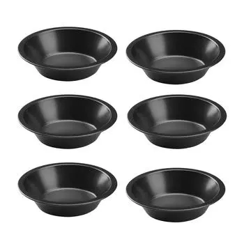 6 шт. мини-форм для пирогов 5 дюймов многоразовые маленькие формы для пирогов углеродистая сталь тарелка для пиццы круглые формы для хлеба мясные пироги противень кухонные принадлежности