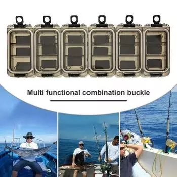 6 шт. Мини-коробка для рыболовных приманок, водонепроницаемая, прочная, искусственные рыболовные приманки, крючки, вертлюги, небольшие аксессуары, органайзер, комбинированный кейс для хранения, контейнер C