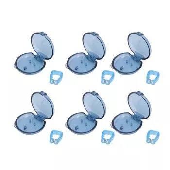 6 шт. Мини-магнитная клипса от храпа унисекс, портативная мягкая силиконовая магнитная клипса от храпа для женщин и мужчин