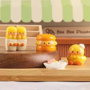 6 шт. Мини-маленькая желтая утка, украшение, мультяшные животные, фигурка, микропейзаж, украшение для интерьера автомобиля, домашнего рабочего стола