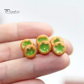 6 шт. миниатюрное печенье с высокой степенью уменьшения 3D реквизит для съемки десерт кукольный домик аксессуары для печенья для микропейзажа E