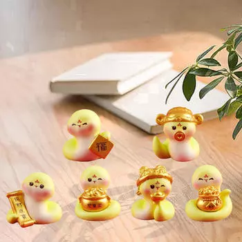 6 шт. Миниатюрные фигурки змей, китайские статуэтки животных, настольные украшения, маленькие скульптуры для