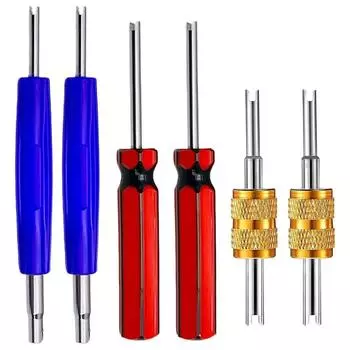 6 шт. многофункциональный инструмент для снятия сердечника клапана для автомобилей, грузовиков, мотоциклов, велосипедов Set B