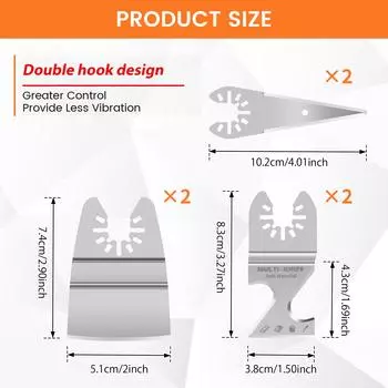 6 шт. многофункциональный скребок осциллирующее лезвие пилы 3-сторонний скребок лезвие ножа крючка для резки черепицы пола ПВХ ковров Multipurpose Cutting