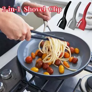 6 шт. Многофункциональный зажим для жарки говяжьего стейка, нейлоновый зажим для лопаты 2 в 1, зажим для еды, зажим для рыбы, зажим для яиц, зажим для переворачивания лопаты