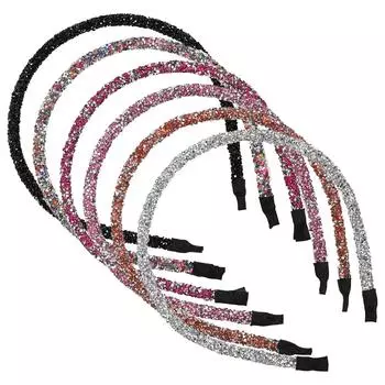 6 шт. Модная корейская хрустальная мягкая повязка на голову для женщин, стразовая повязка для волос с бусинами, ободок, аксессуары для волос для девочек, простая головная повязка