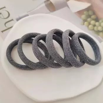 6 шт. Модные европейские и американские эластичные резинки для волос для женщин, девочек, резинки для волос, кольца, веревка для аксессуаров для волос, держатель для хвостика