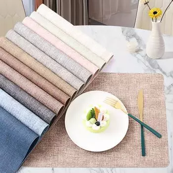 6 шт. Моющиеся коврики для стола Нескользящие теплоизоляционные коврики из ПВХ для обеденного стола кухонные аксессуары