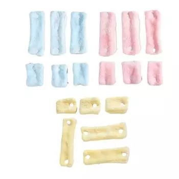 6 шт., мягкие бигуди для волос, без нагрева, бигуди для детей, толстая ткань для подушек, безвредный бигуди, большой длинный для сна, в ночное время синий