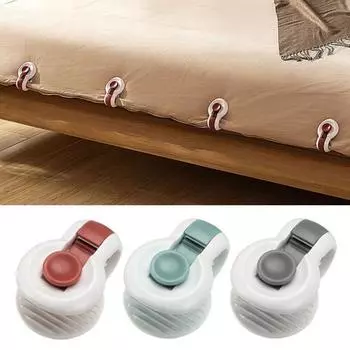 6 шт. мягкие зажимы для одеяла безопасный замок мини-размер простая установка зажимы для одеяла комплект креплений для одеяла серый