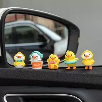 6 шт. мультяшная утка, настольные украшения, украшения для салона автомобиля, аксессуары для творческих подарков, поделок, украшения детской комнаты