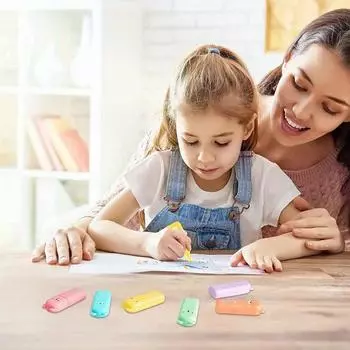 6 шт. мультяшный медведь цветной маркер-маркер набор 1-3 мм скошенный кончик точечный лайнер для рисования инструменты для подсветки школа