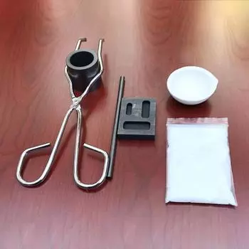 6 шт. Набор для плавки золотых и серебряных ювелирных изделий, горелка, тигель, зажим, смесительный стержень, графитовый слиток, набор для самостоятельного изготовления инструмента Dia.18-32mm