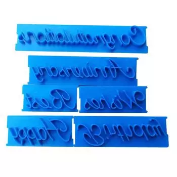 6 шт./набор форм для выпечки тортов, алфавит, буквы, слова, печенье, пресс-штамп, декор для торта