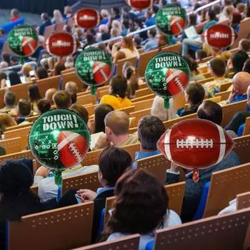 6 шт. набор футбольных шаров на тему регби, яркие цвета, создают атмосферу футбола, украшения для дня рождения, вечеринки 6pcs