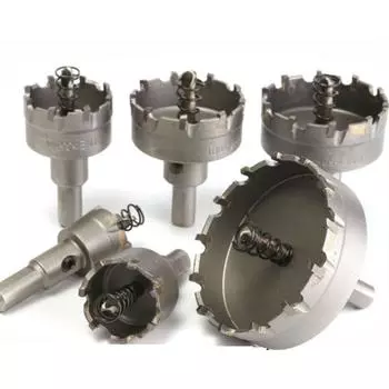 6 шт., набор кольцевых пил из карбида вольфрама, корончатое сверло для металла, резак из нержавеющей стали, высокое качество, резка древесины, сверление пластин Hick, 12-160 мм 6-in-1