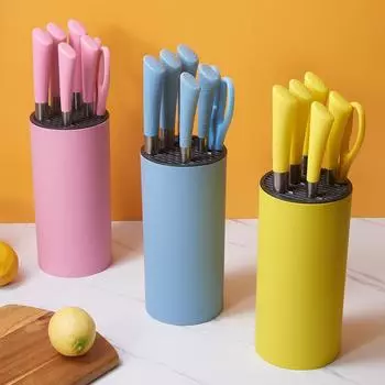 6 шт., набор кухонных ножей, бытовой нож для нарезки, универсальный нож из нержавеющей стали, нож шеф-повара, нож для хлеба, инструмент для приготовления пищи