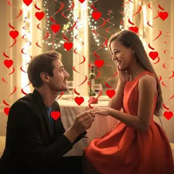 6 шт./набор легких украшений на День святого Валентина бумажные долговечные подвески с предложением руки и сердца B