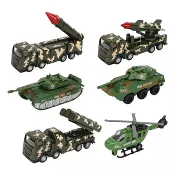 6 шт. набор моделей автомобилей из сплава для детей, литая имитация транспортного средства, модель вертолета, игрушка, украшение